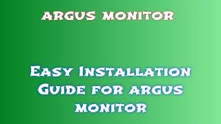 argus monitor FAQ Installation Watch the Video SJMHPCZMCJ [upl. by Gronseth974]