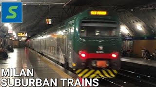 4K 🇮🇹 Suburban Trains in Milan  🇮🇹 Treni Suburbani a Milano Passante 2024 [upl. by Demha]