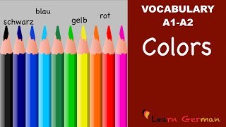 Learn German Vocabulary  Colors  Colours in German Farben [upl. by Landri]