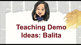 Teaching Demo Ideas Balita at ang Pagsulat Nito [upl. by Littlejohn]