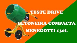 Betoneira Menegotti Compacta 130L teste drive [upl. by Yerggoeg]