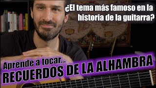 Recuerdos de la Alhambra  Aprende a tocarlo  Tutorial 12 ver pt II en el enlace en comentarios [upl. by Fleeta]