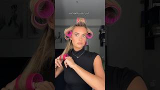 i’m absolutely shook blowout rollers velcrorollers reveal hairtransformation finehair [upl. by Bridwell]