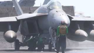 Flight Deck Operations Aboard Aircraft Carrier USS Nimitz [upl. by Tarazi569]