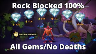 Crash Bandicoot 4 Rock Blocked 100 Guide NSanely Perfect RelicAll Gems [upl. by Aniri]