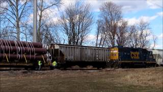 2015 03 17 1626 1706 CSX D729 Q410 Philadelphia Subdivision  Feltonville Siding [upl. by Laehcar571]