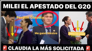 ESCANDALO EN EL G20 CANADA LE PIDE PERDON A CLAUDIA ¡MILEI EL APESTADO ASÍ LO SACARON [upl. by Nnazus218]