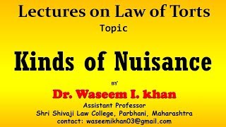 Kinds of Nuisance  Types of Nuisance [upl. by Dnalel312]