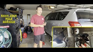 2011 RAV4 200k Maintenance Lower Control Arms Ball Joints Axles Tie rods End Links [upl. by Ytsenoh]