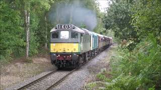 D7628 amp 25262 leaving Bridgnorth 2nd October 2024 [upl. by Newkirk]