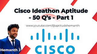 Cisco Ideathon  Aptitude 50 Qs [upl. by Nol906]