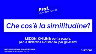 Lezione 5 Che cosè la similitudine [upl. by Gilcrest257]