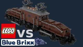 Bluebrixx vs Lego Legendäre Lokomotive Krokodil in braun im Review 102880 vs 10277 DeutschHD [upl. by Gambrell710]