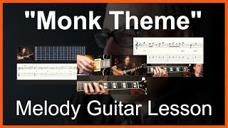 quotMonk Themequot Jeff Beal Melody Guitar Lesson [upl. by Nasas781]