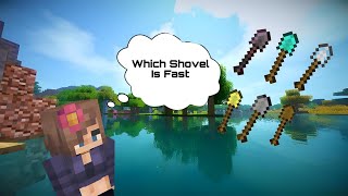 Which shovel can break 50 sand Block Fast minecraft [upl. by Ahsiekat]