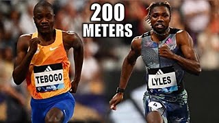 Noah Lyles VS Letsile Tebogo  Mens 200 Meter Dash  Diamond League Monaco 2024 [upl. by Aciretnahs]