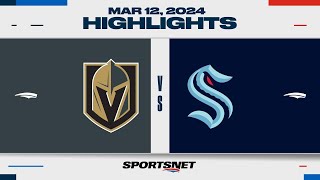 NHL Highlights  Golden Knights vs Kraken  March 12 2024 [upl. by Kepner]