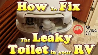 Thedford RV Toilet How to replace a leaking valve 31705  Thetford RV Toilet Repair [upl. by Ymia290]