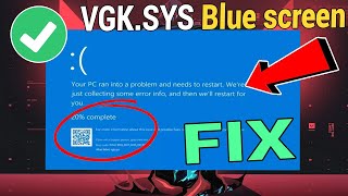 How to Fix Valorant VGKSYS Blue screen error [upl. by Acir]