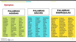 Palabras agudas graves esdrújulas y sobreesdrújulas [upl. by Kelda]