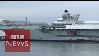 Onboard Royal Navys largest ever warship  BBC News [upl. by Gagnon562]