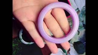 jadeite jade bangle jewelry purple [upl. by Burkhard782]