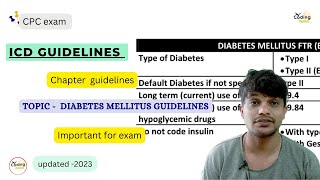 ICD guidelines ll Diabetes mellitus ll cpcexam cpt icd medicalcoding aapc medical [upl. by Bond]