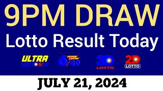 Lotto Result Today 9pm Draw July 21 2024 Swertres Ez2 PCSO Live Result [upl. by Ita]