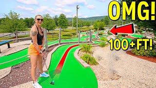 INSANELY HARD Mini Golf Course  Weve Never Seen a Course Like This [upl. by Ruenhs]