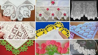 EASY and elegant Border Lace Crochet Patterns for every thing lacesample viral trending beauty [upl. by Yelnikcm]