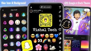 iOS Snapchat v16🔥  iOS Emojis  App icon  Free Background Location Change  Dark Theme [upl. by Sobmalarah]