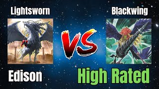 Lightsworn vs Blackwing  High Rated  Edison Format  Dueling Book [upl. by Alderson943]