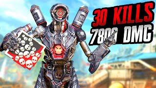 PATHFINDER 30 KILLS AND 7800 DAMAGE IN ONE GAME Apex Legends Gameplay [upl. by Egon]