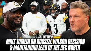 Coach Mike Tomlin Talks Controversial Russell Wilson Decision amp If Hard Knocks Is A Distraction [upl. by Voccola]