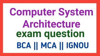 computer system architecture basic [upl. by Jenda]