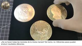 Tipos de acabado en la moneda de Panamá Proof Unc y Mate [upl. by Elidad]