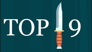 Top 9 Knives  Knife Hit [upl. by Marthena998]