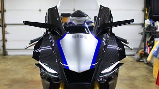 Installing Rizoma Stealth Mirrors on Our Yamaha R1M [upl. by Ainud992]