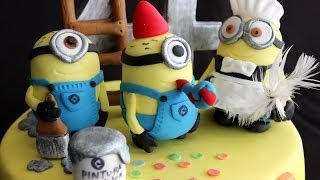 Minions de Fondant Primera Parte Minion Pintor [upl. by Woodall840]