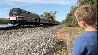 TRAIN TRACKERS  5  FAST AMTRAK PASSENGER TRAINS [upl. by Berni]