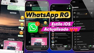 WhatsApp estilo iPhone RG actualizado ✅💯🥰😍 SIN VINCULACIÓN [upl. by Gnidleif]