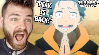 SUBARU IS BACK  REZERO SEASON 3  EPISODE 1  New Anime Fan  REACTION [upl. by Efinnej]