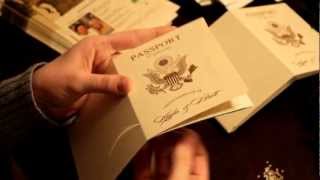 Vanessas Destination Wedding Invitations  How to assemble your passport wedding invites [upl. by Renaldo705]