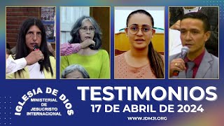 Testimonios 17 de abril de 2024  Iglesia de Dios Ministerial de Jesucristo Internacional IDMJI [upl. by Hallee]