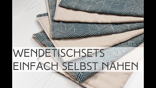 EASY DIY WendeTischsets einfach selber nähen [upl. by Warford]