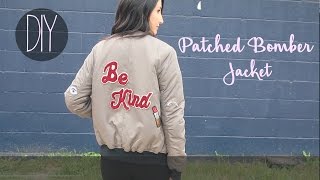 DIY Letterman Patch Bomber Jacket [upl. by Meehar]