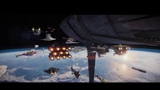 Rogue One A Star Wars Story  Space amp Aerial Battle of Scarif Supercut [upl. by Acessej]