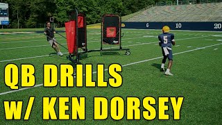 Ken Dorsey  Quarterback Passing Drills [upl. by Notsecnirp]