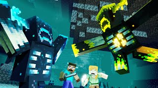 Warden vs Friendly Warden EPIC FIGHT  Alex and Steve Life  Minecraft Animation [upl. by Ettennat643]