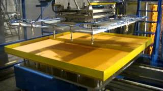 PROMASS Shape Moulding Machine producing 2 floor heating panels [upl. by Tarrel]